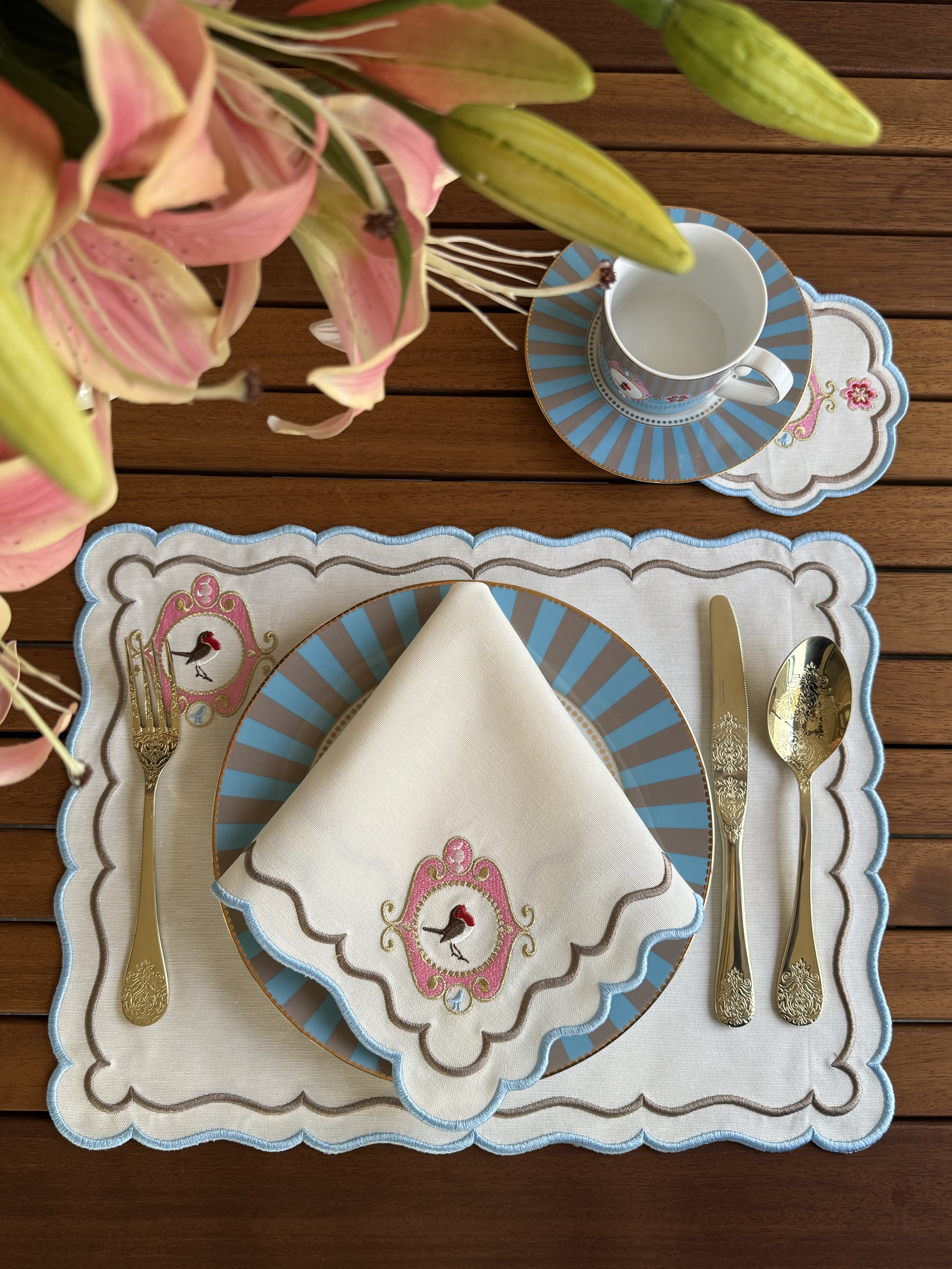 Mavi Verona Servis Peçetesi