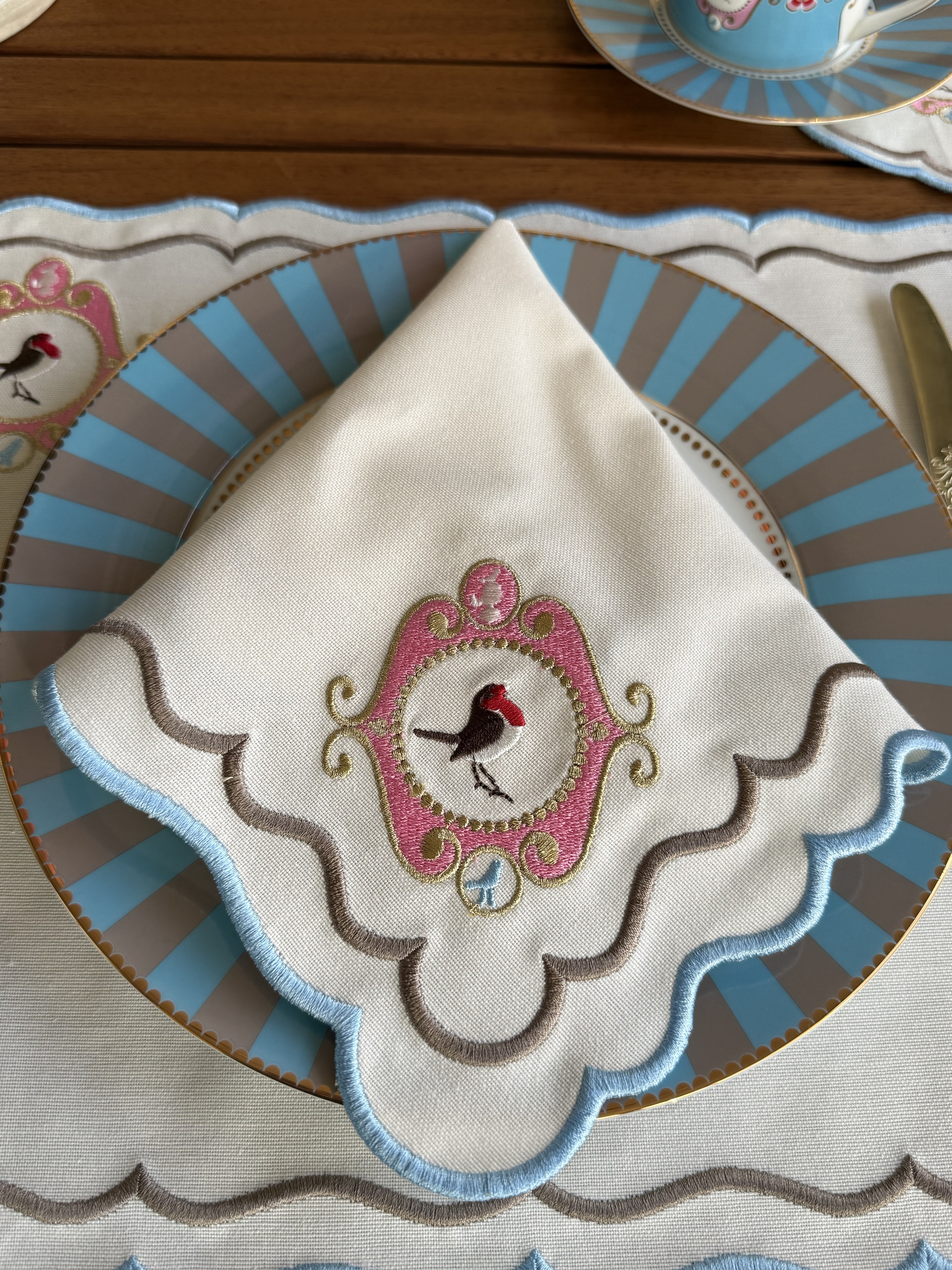 Mavi Verona Servis Peçetesi