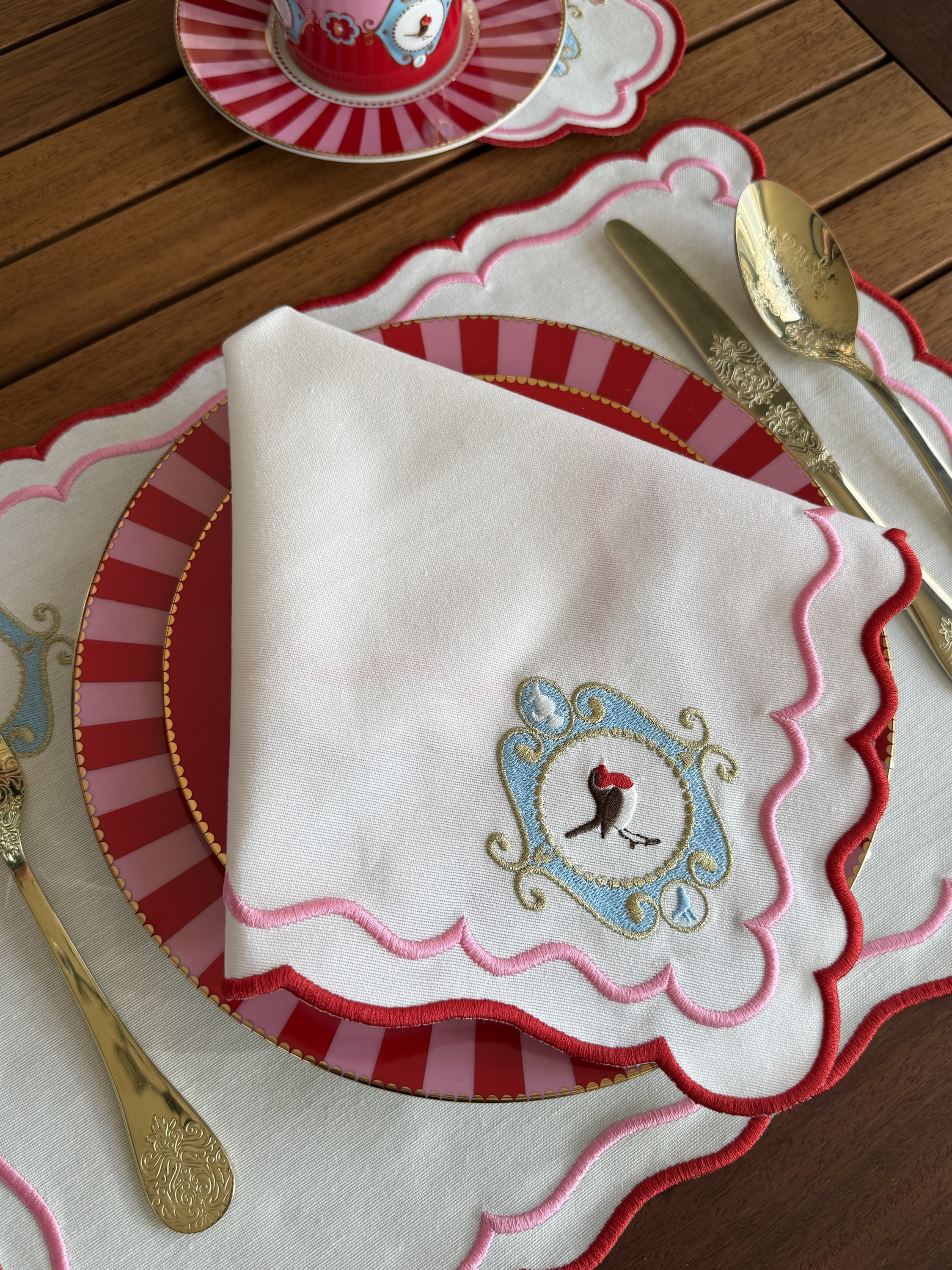 Kırmızı Verona Servis Peçetesi