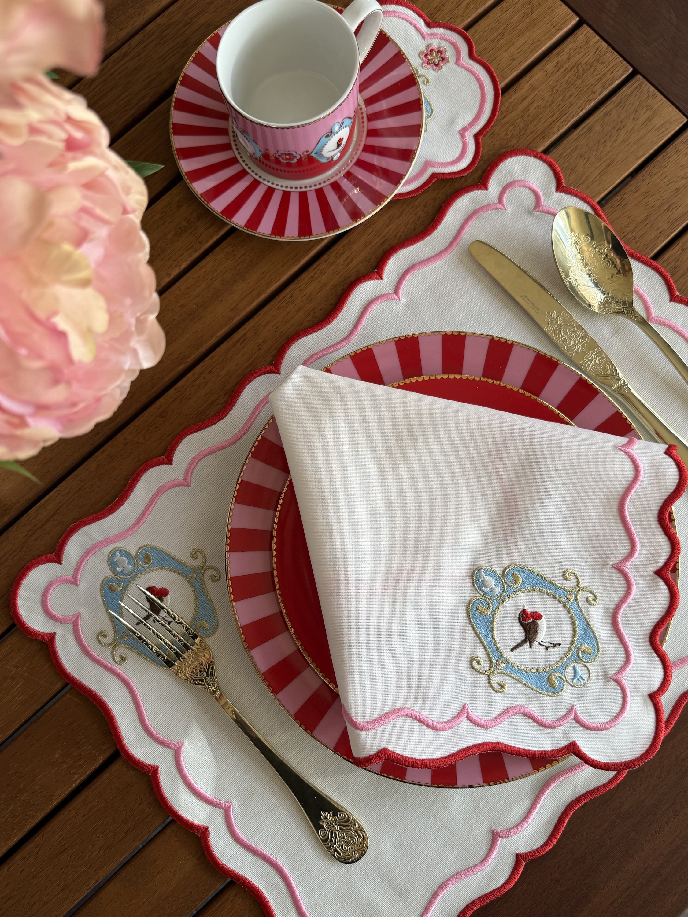 Kırmızı Verona Servis Peçetesi