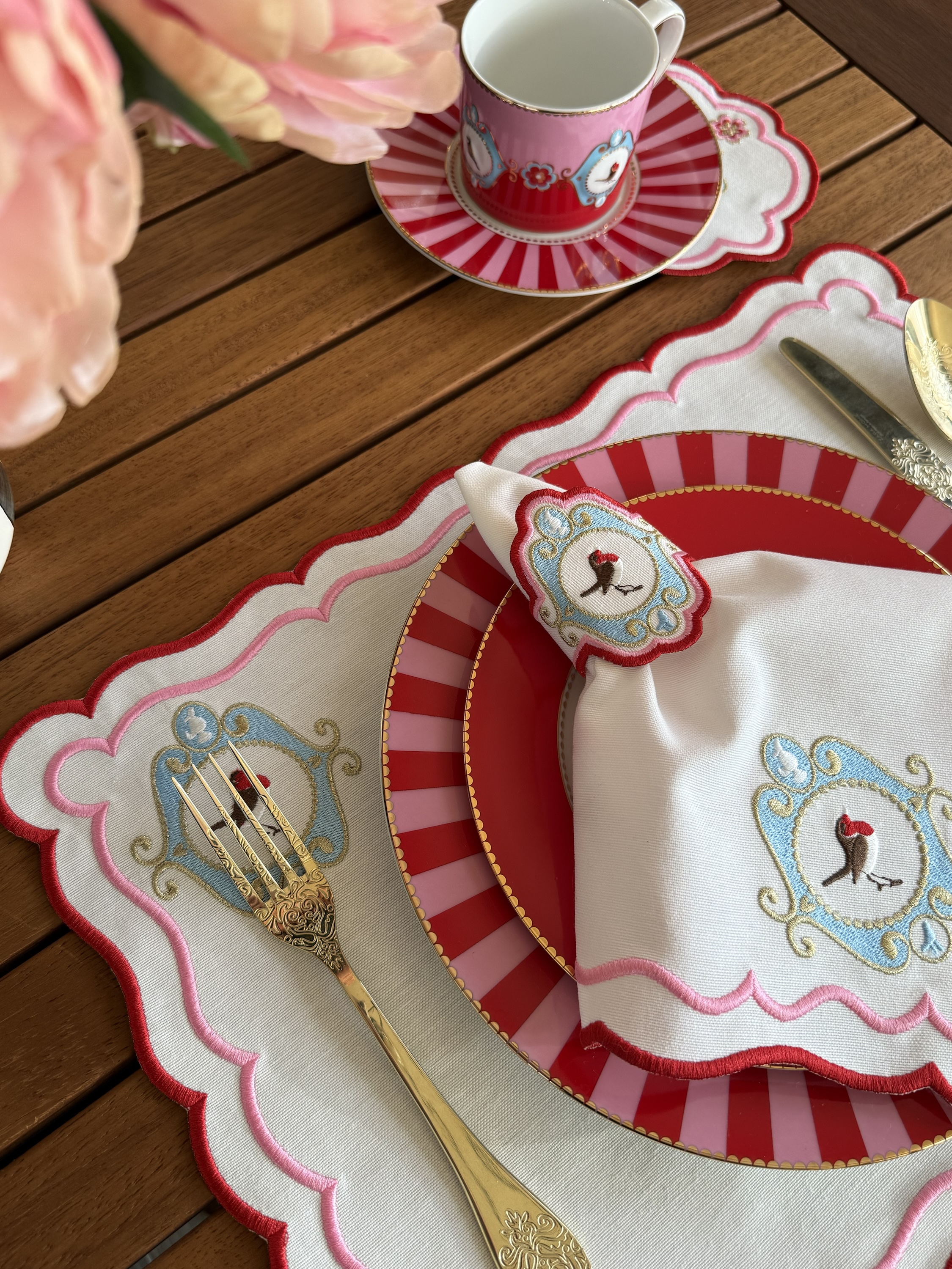 Kırmızı Verona Servis Peçetesi