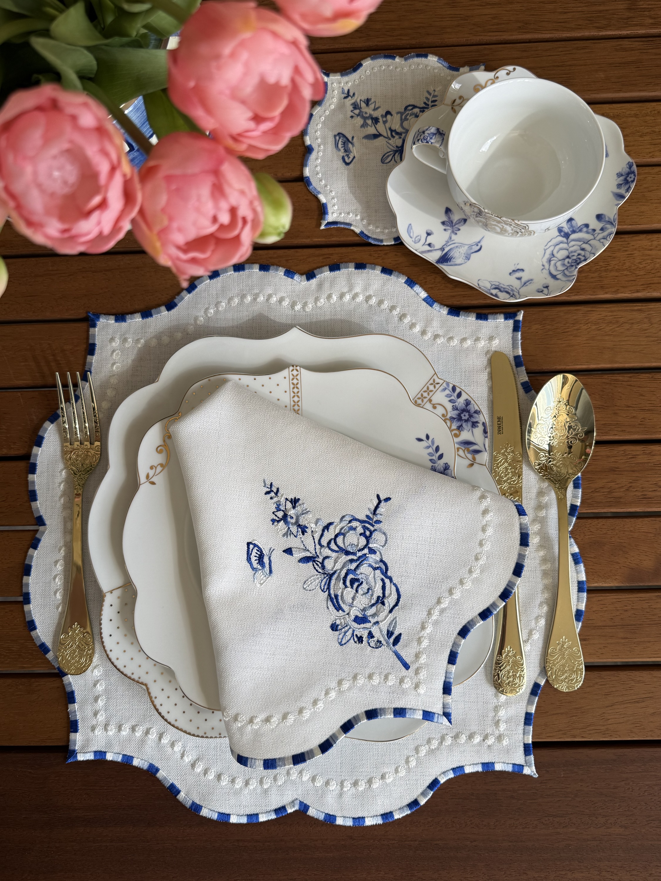 Royal Blue Chic Amerikan Servis