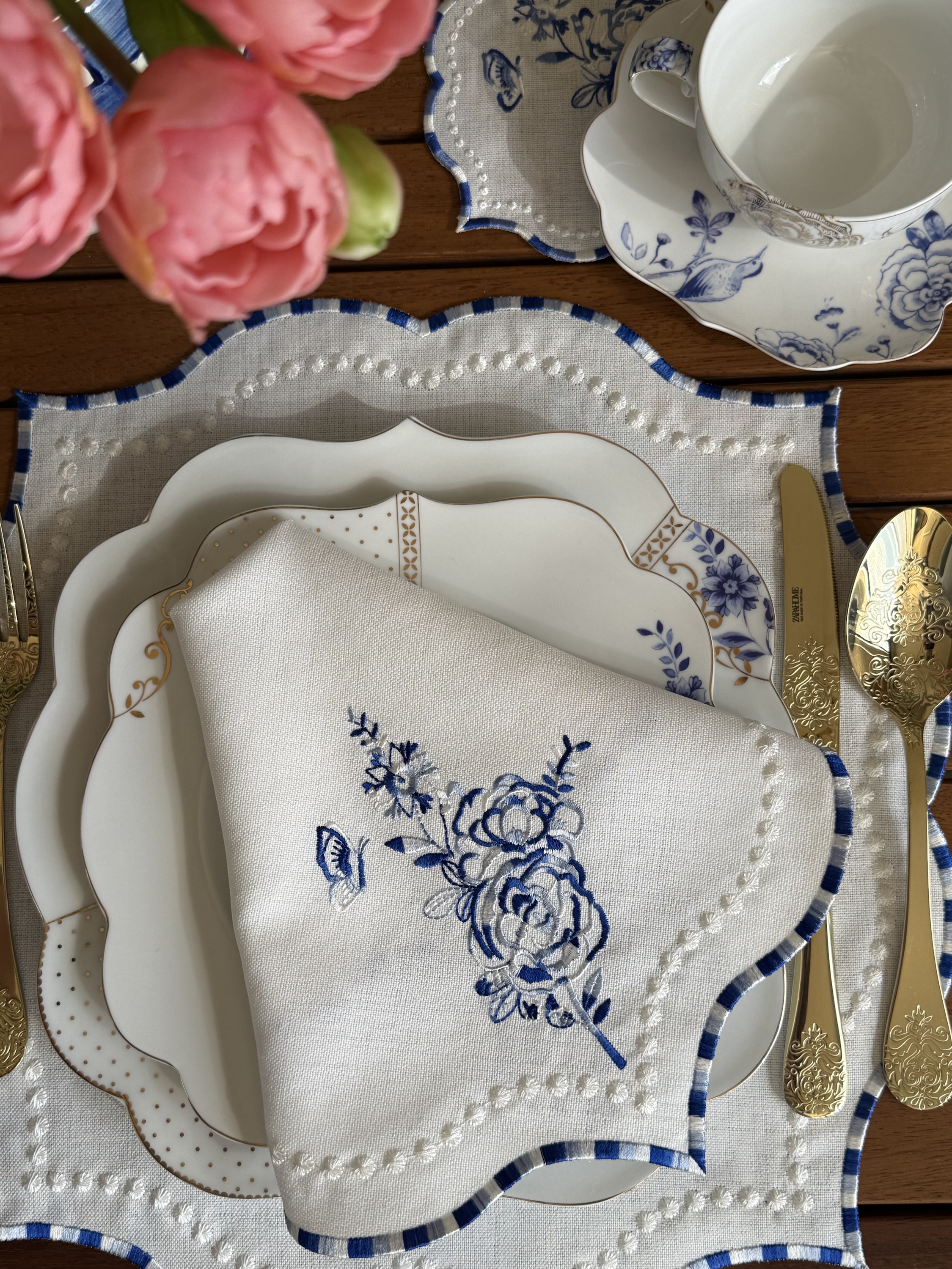 Royal Blue Chic Amerikan Servis