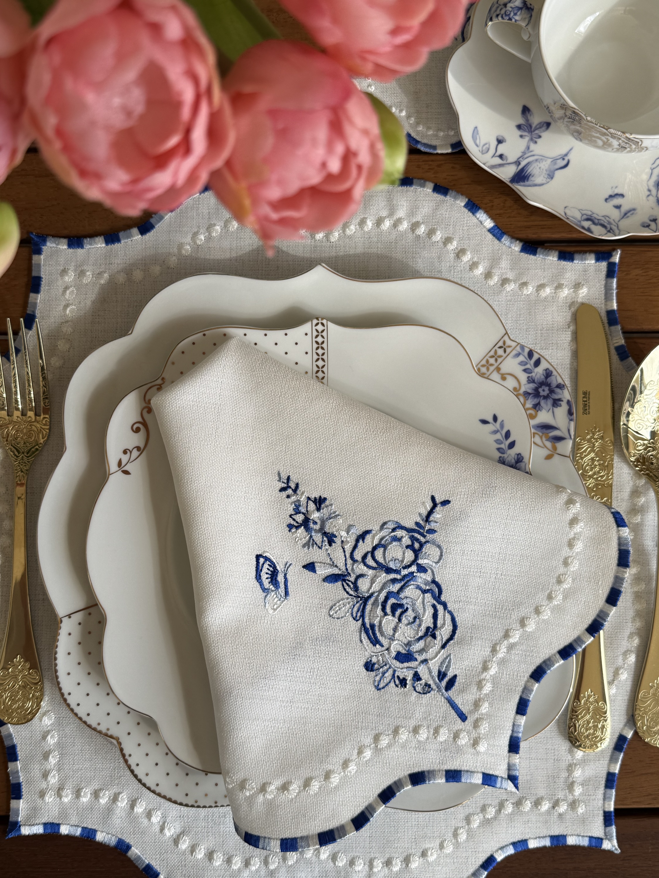 Royal Blue Chic Amerikan Servis