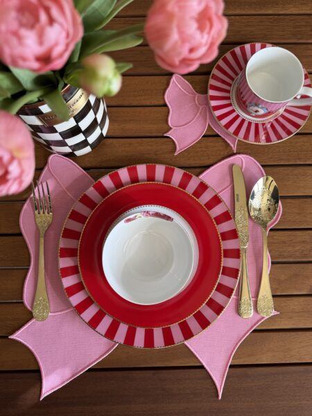 Rubybow Pembe Amerikan Servis