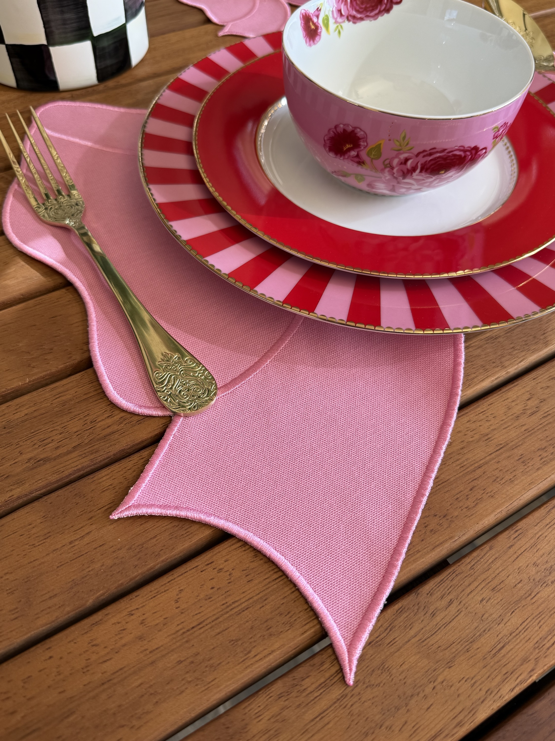 Rubybow Pembe Amerikan servis