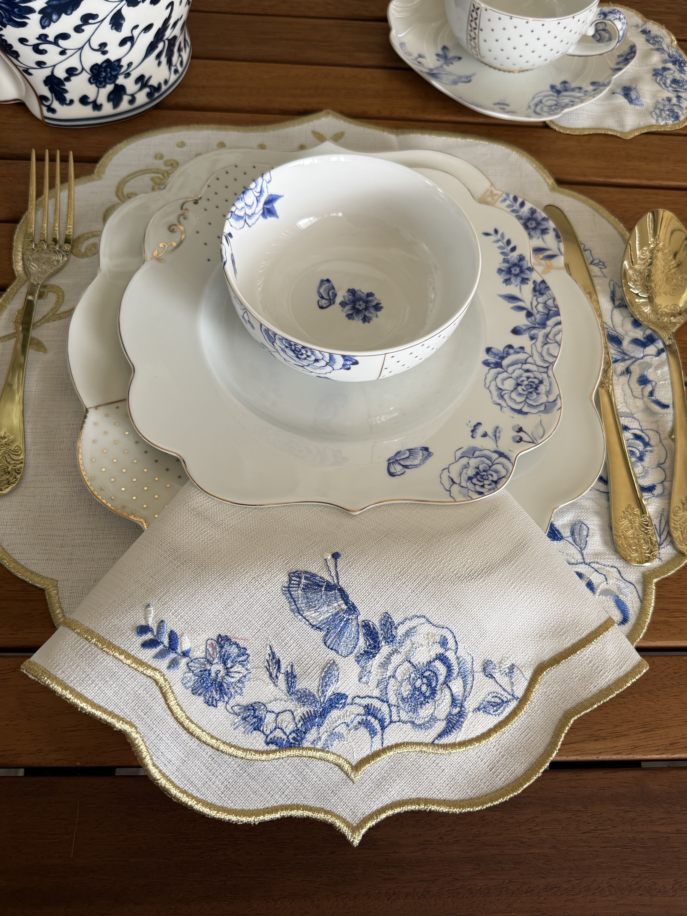 Royal Dream Rose Mavi Servis Peçetesi