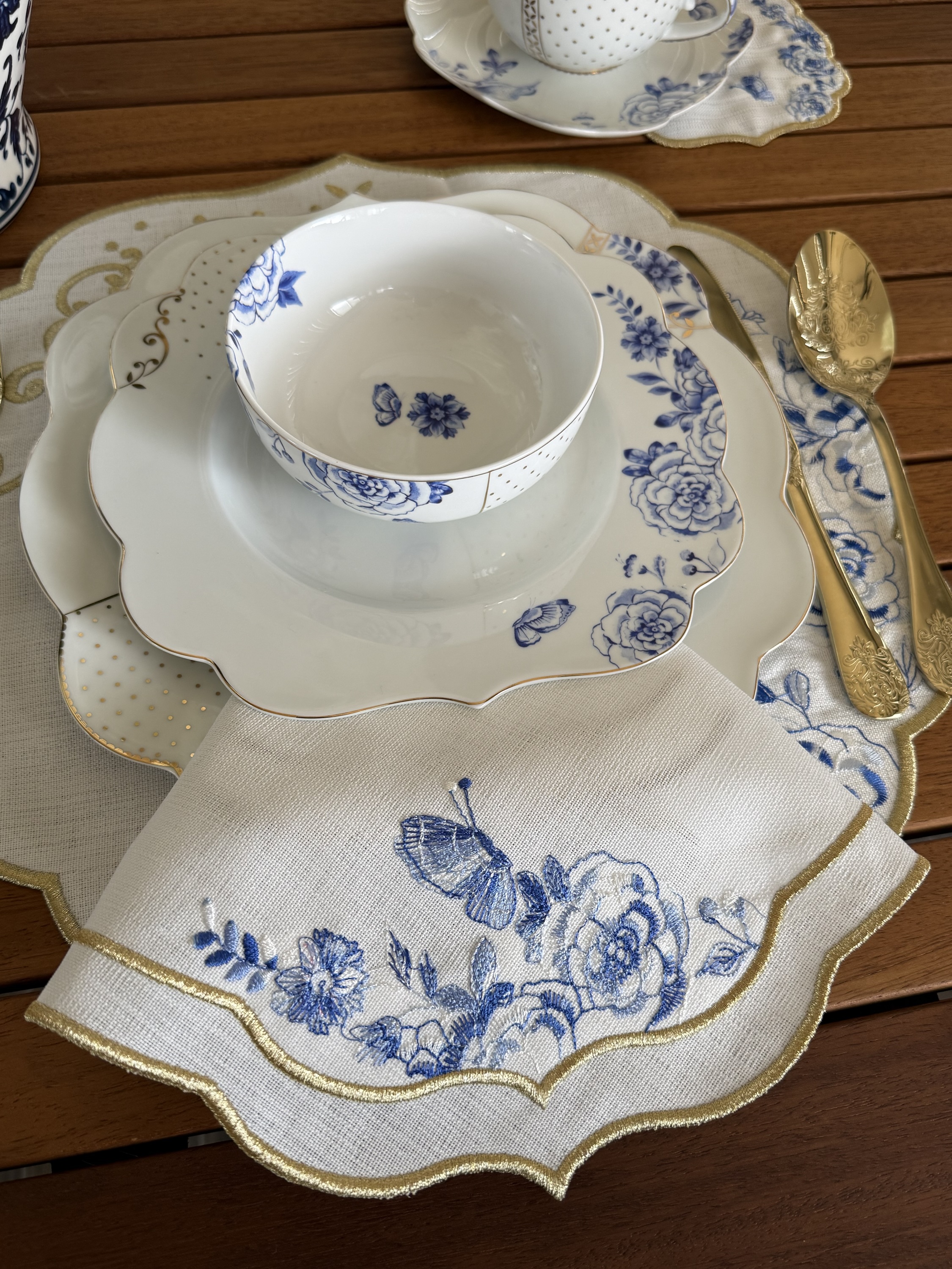 Royal Dream Rose Mavi Servis Peçetesi