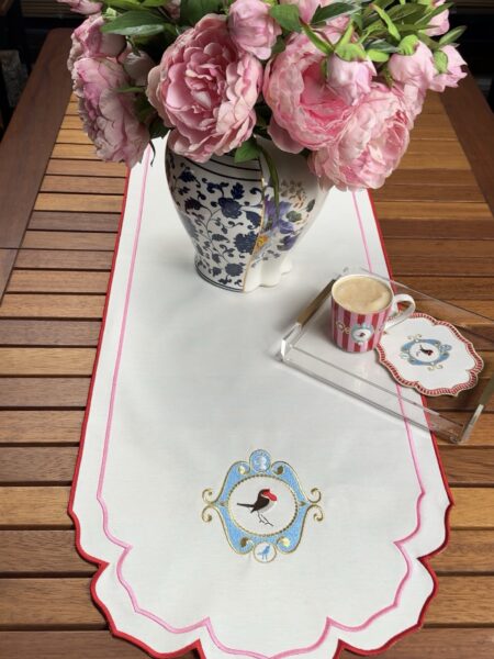 Flora Bloom Kırmızı Pembe Runner