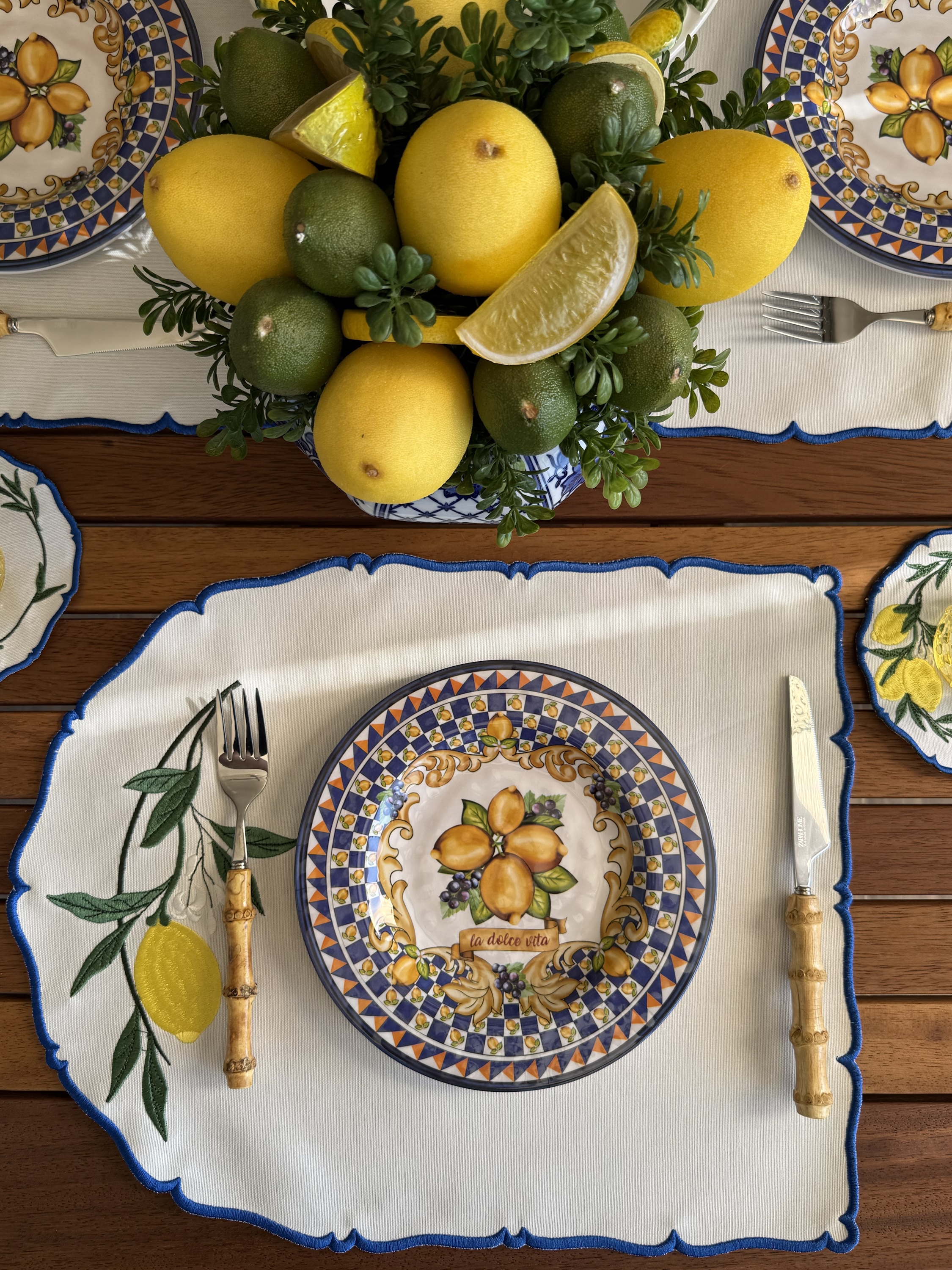 Lemon Garden Mavi Amerikan servis