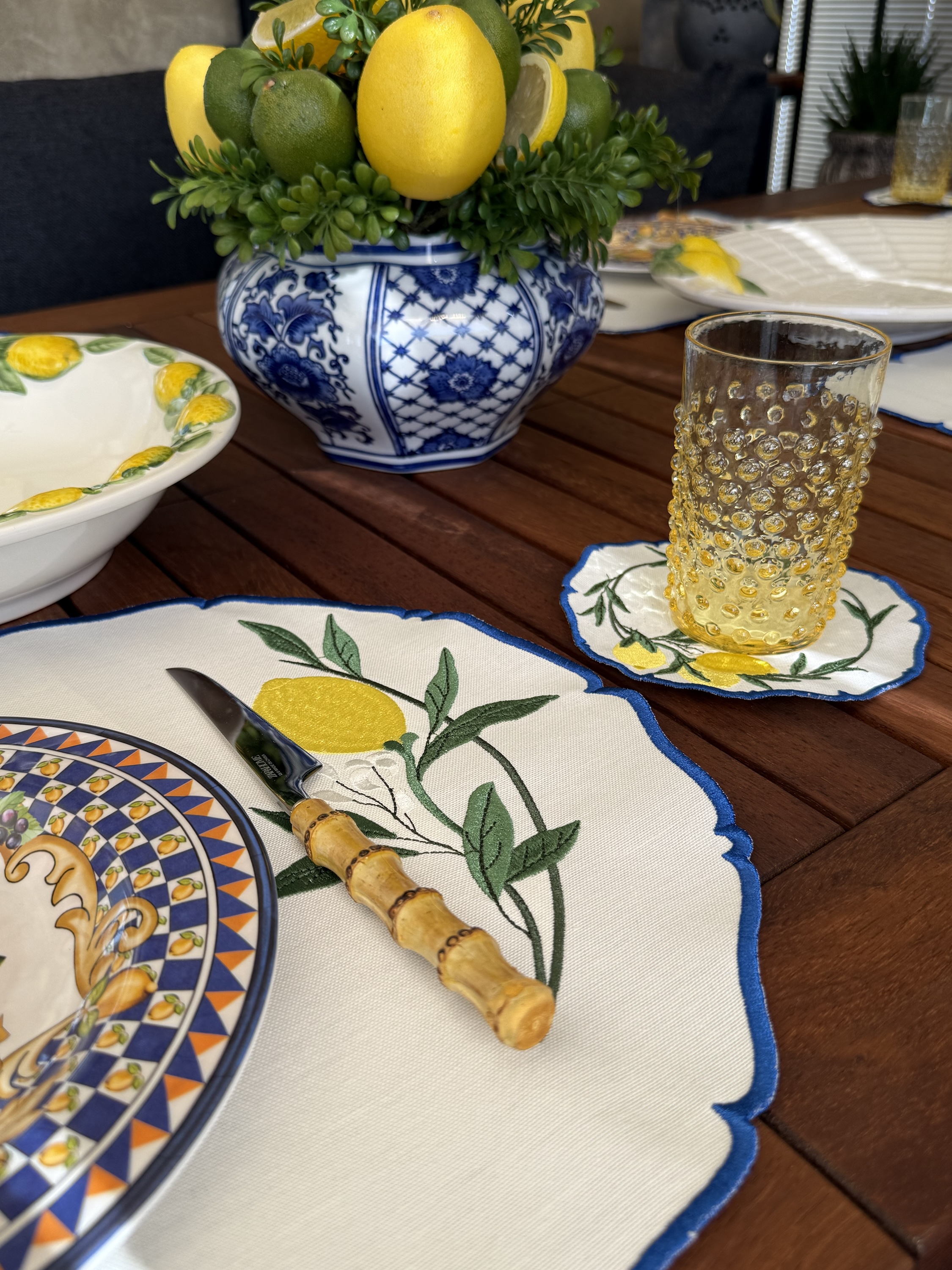 Lemon Garden Mavi Amerikan servis