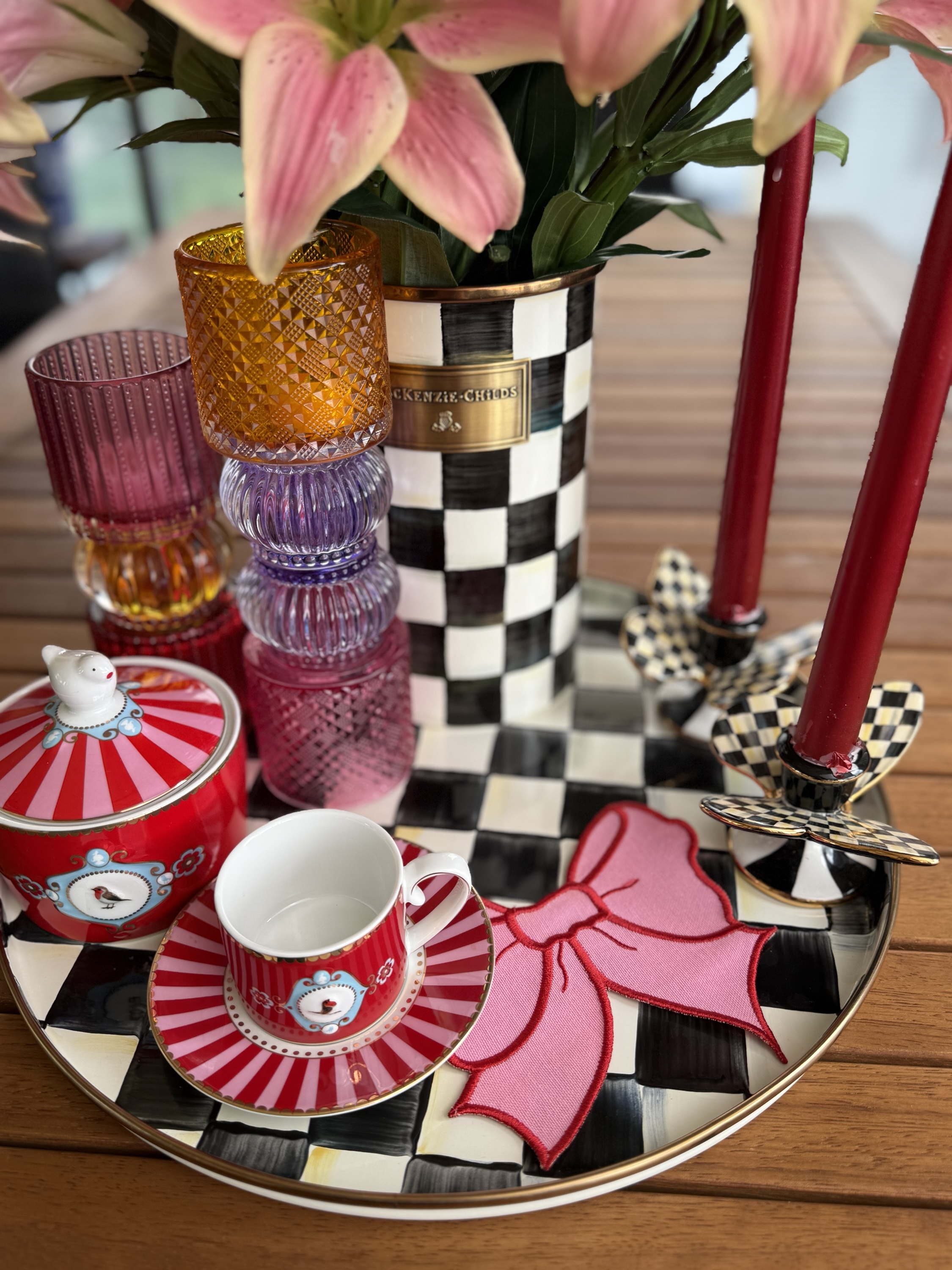 Rubybow Pembe Kırmızı Kokteyl Peçetesi