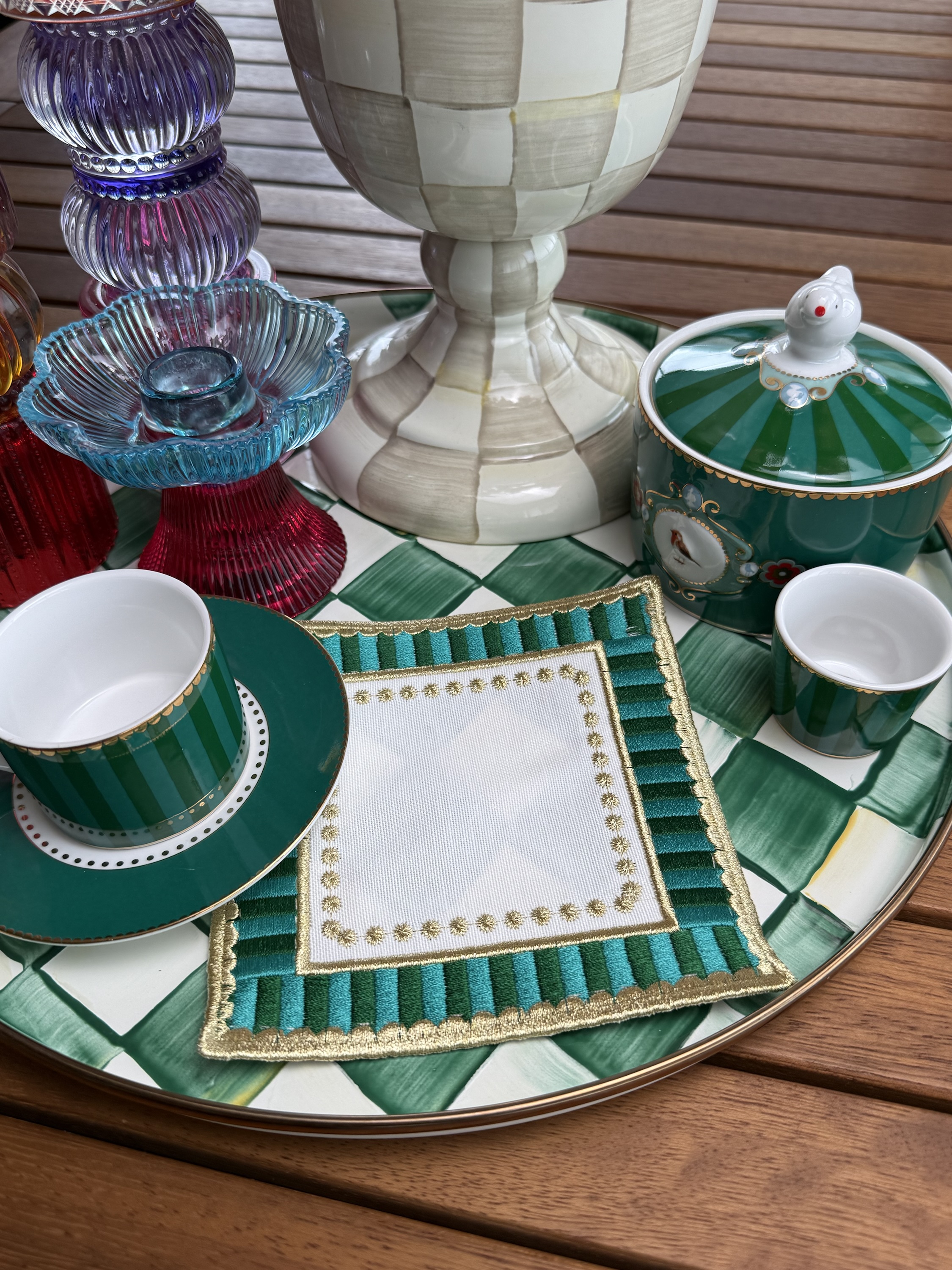 Elegant Yeşil Kokteyl Peçetesi