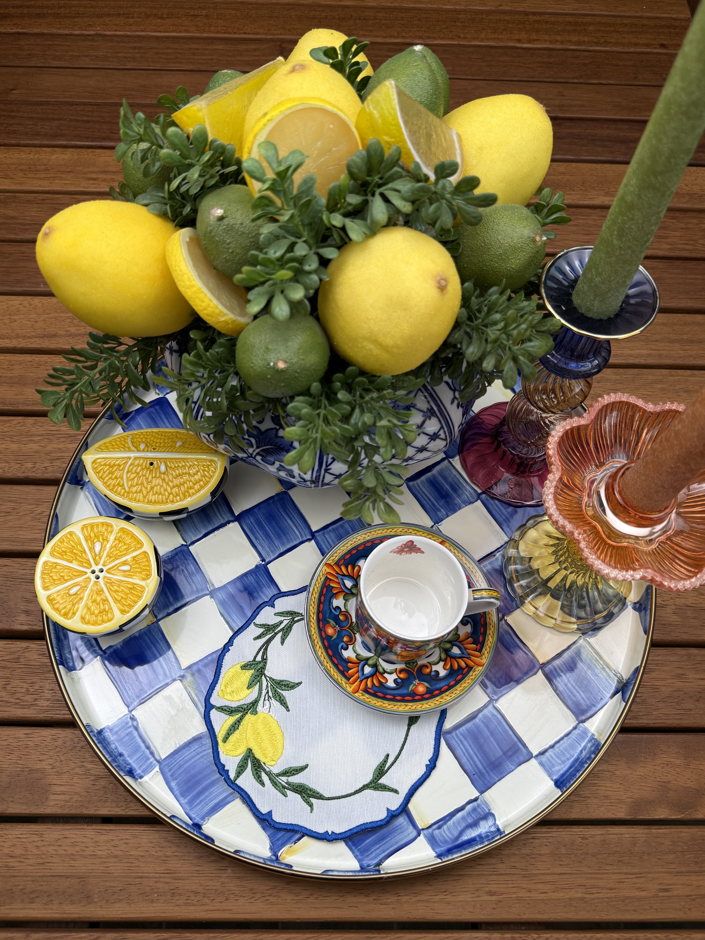 Lemon Garden Mavi Kokteyl Peçetesi