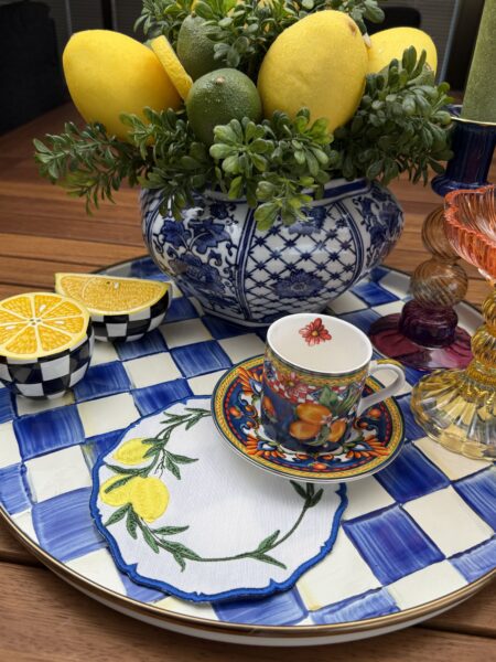 Lemon Garden Mavi Kokteyl Peçetesi