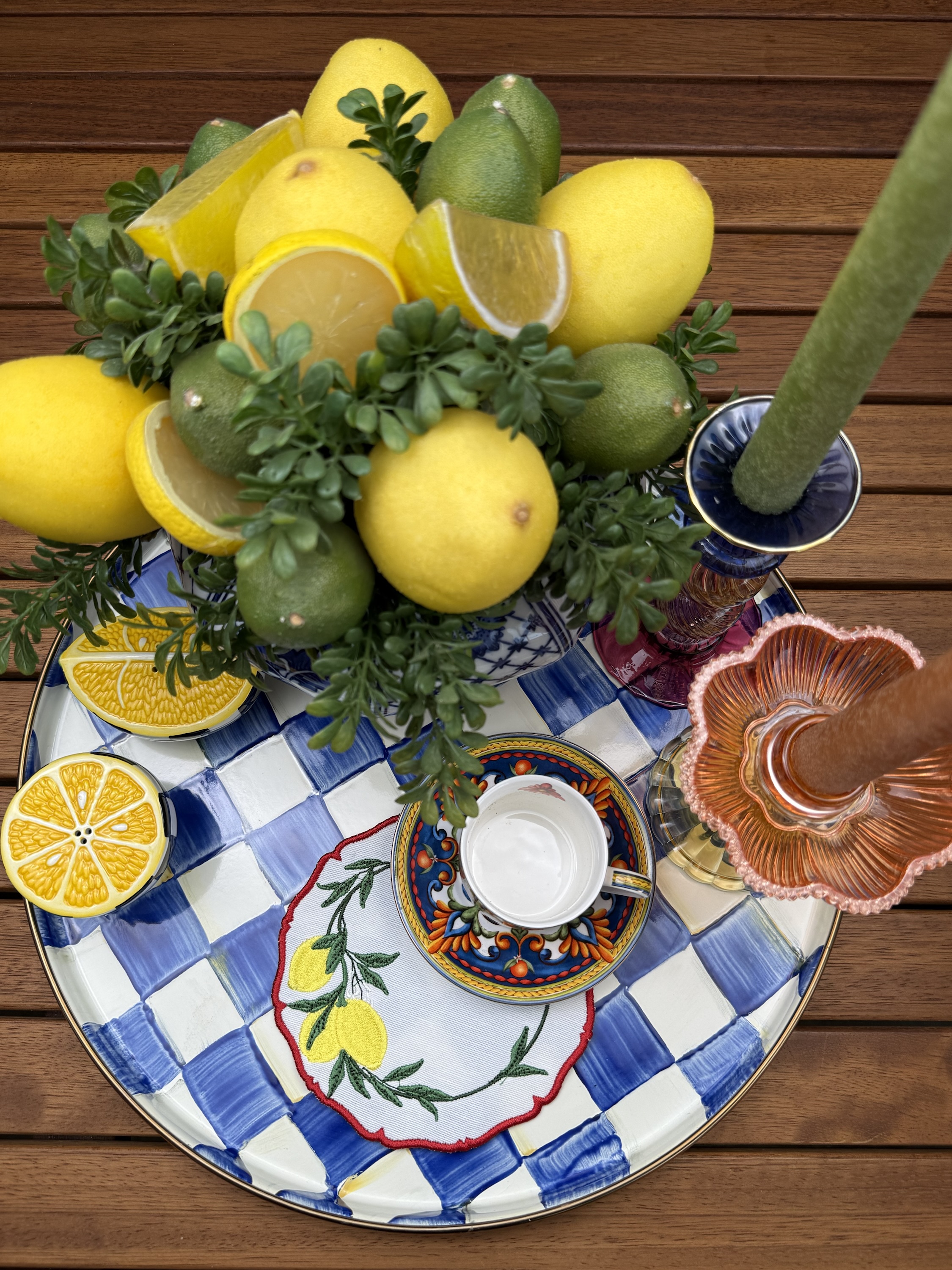 Lemon Garden Kırmızı Kokteyl peçetesi