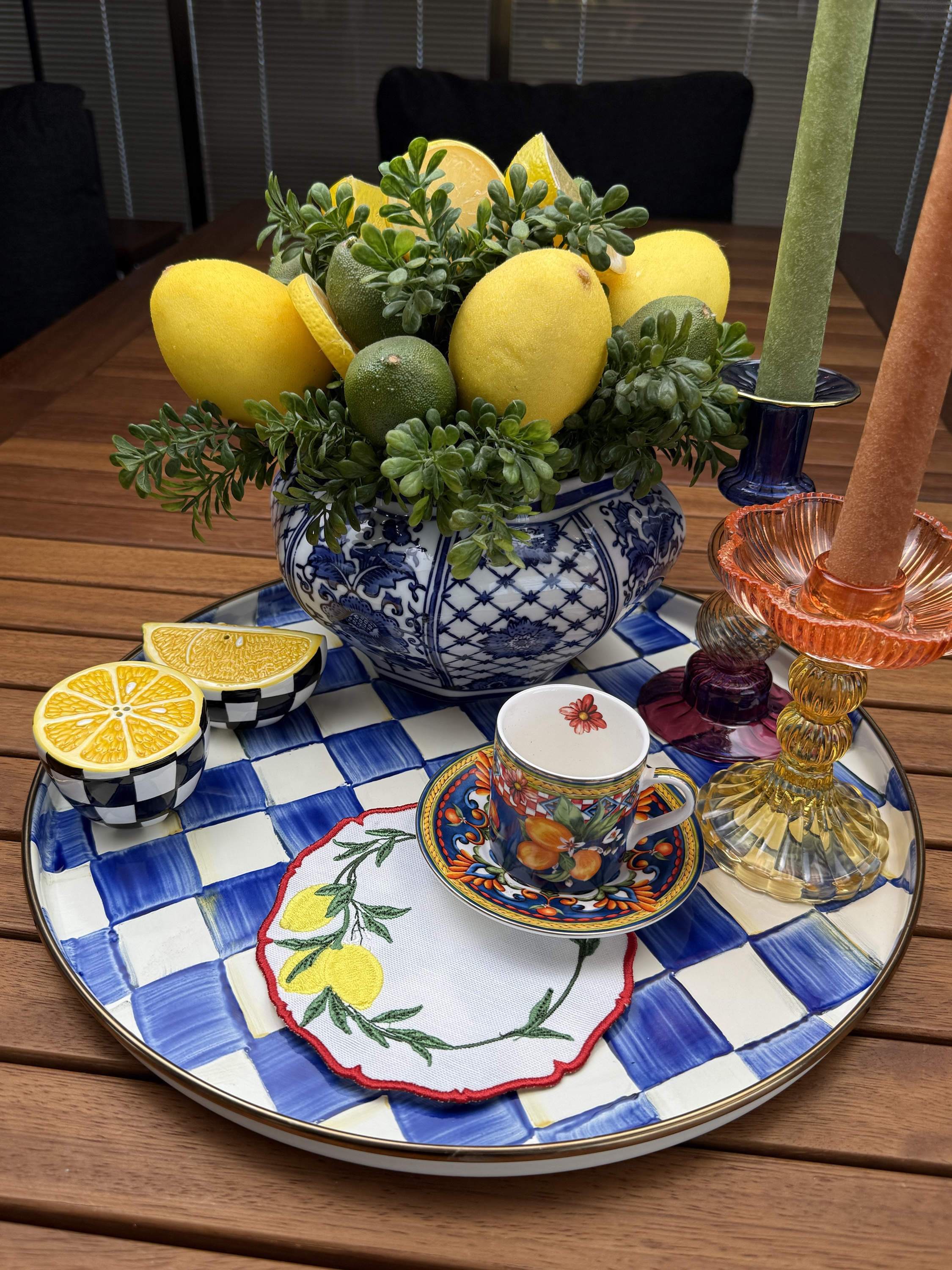 Lemon Garden Kırmızı Kokteyl peçetesi
