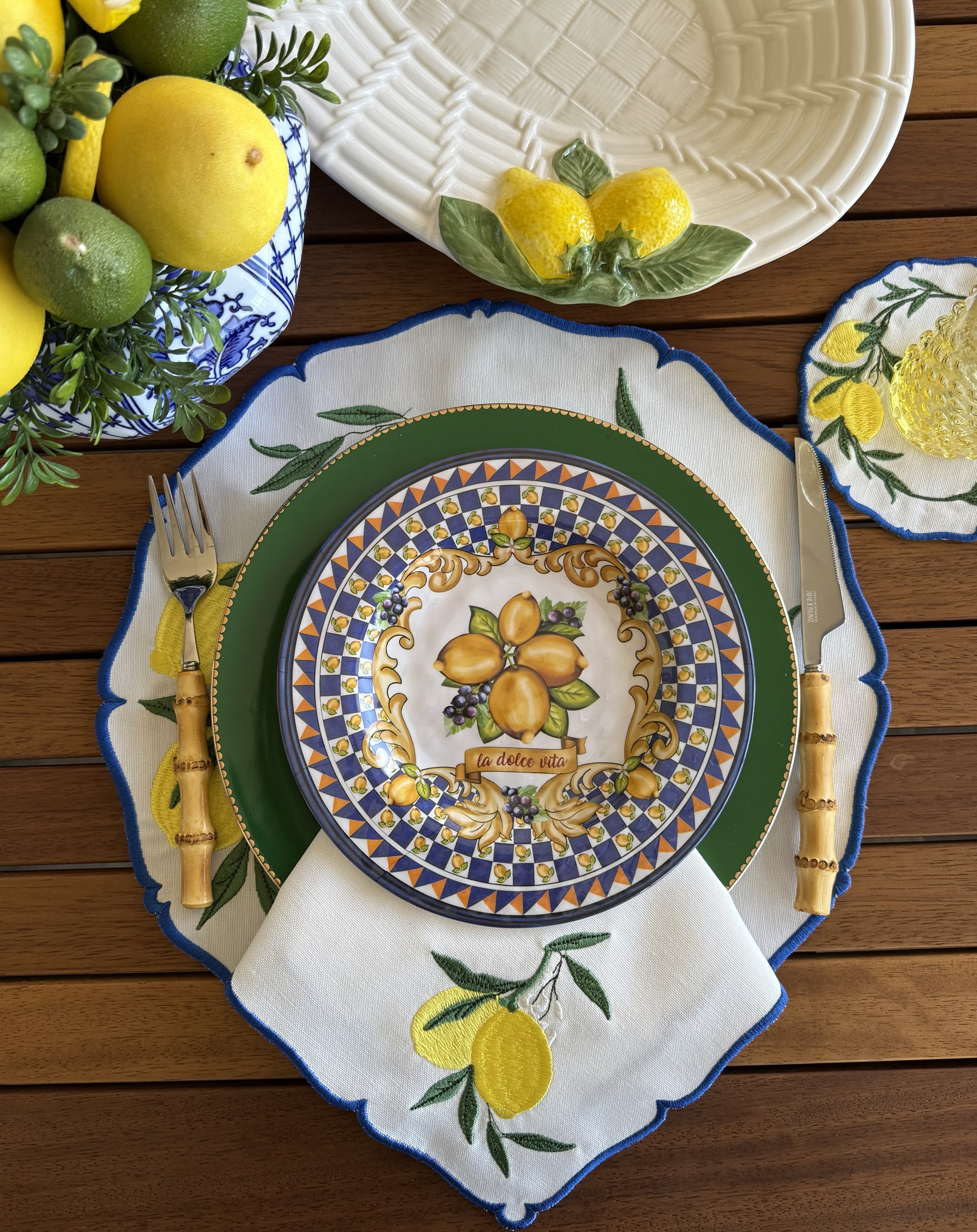 Lemon Garden Mavi Amerikan Servis