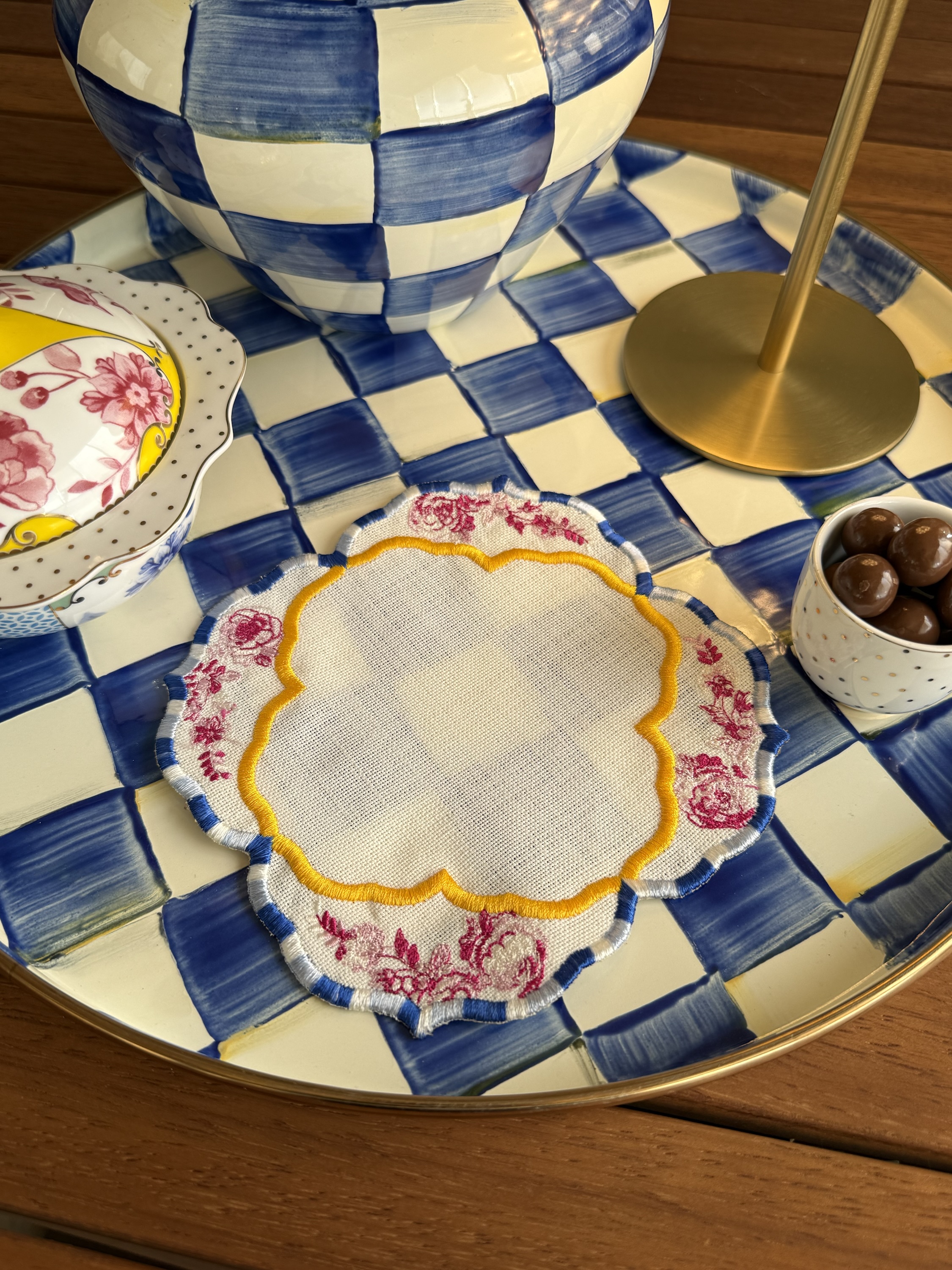 Royal Marbled Yellow Kokteyl Peçetesi
