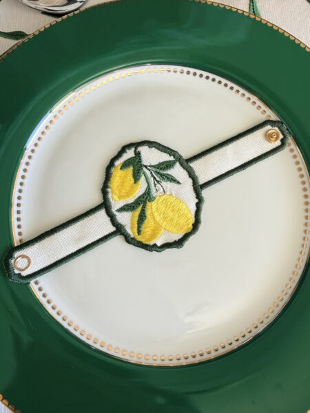 Lemon Garden Yeşil Peçete Halkası