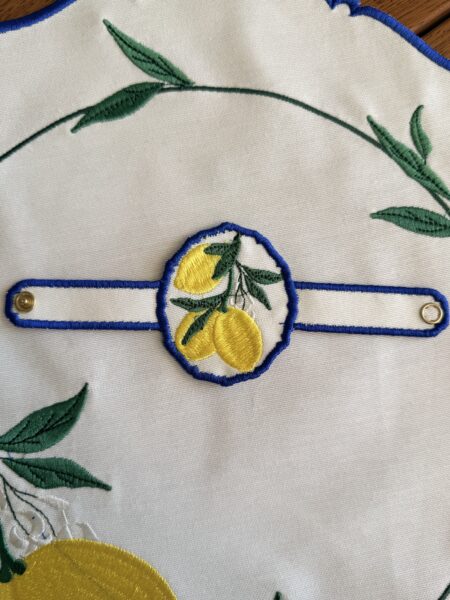 Lemon Garden Mavi Peçete Halkası